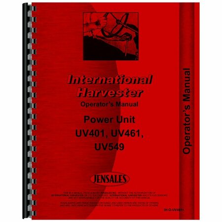 AFTERMARKET New Operators Manual for  Fits International Harvester UV461 Tractor RAP73774